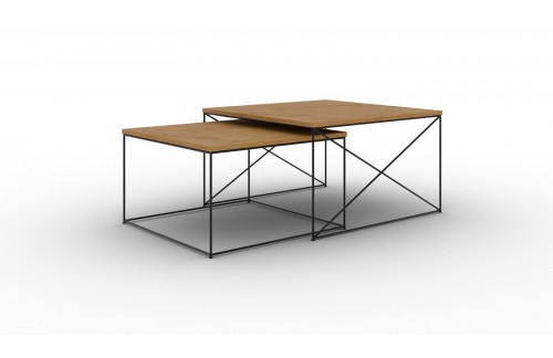 Moderna klupska stolić 2u1 Licco s metalnim nogama - CRNA