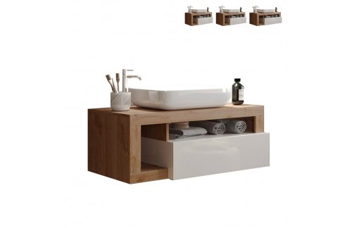 Moderna kupaonska viseća komoda s umivaonikom HAMBURG 439030K-S110