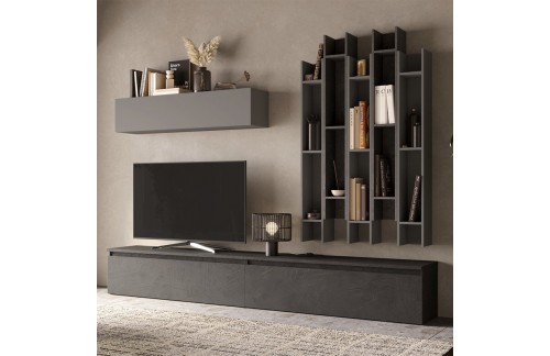 Moderna zidna jedinica s policom za knjige, INFINITY 2.0 900030