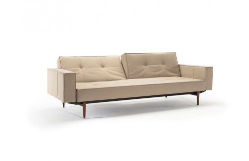 Kauč SPLITBACK SOFA BED s rukonaslonima i tamno stileto drvenim nogicama