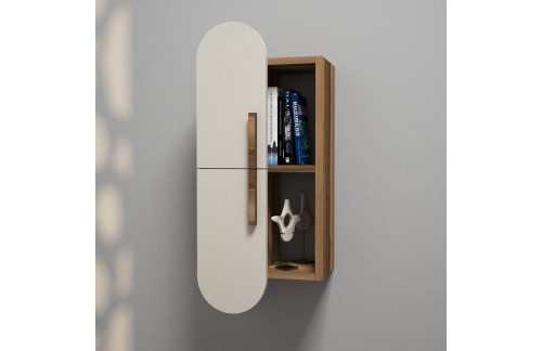 Zidna polica Gama (Orah/Krem)