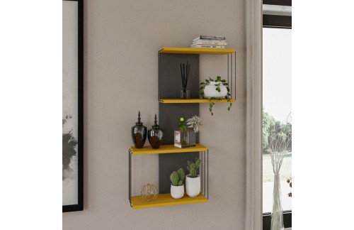 Zidna polica Lenor (Žuta)