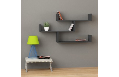 Zidna polica Nela (Antracit)