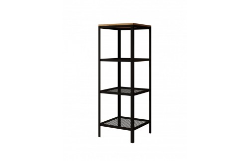 Zidna polica Reli s 4 police - CRNA