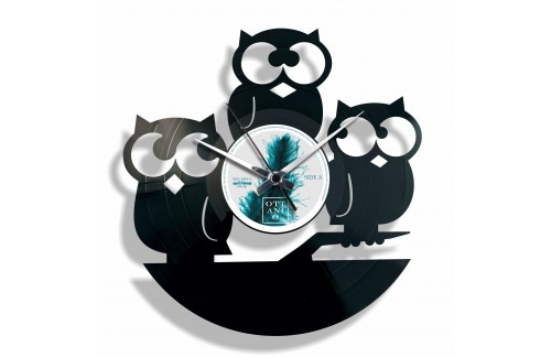 Zidni sat Disc'o'clock Tre civette sul como