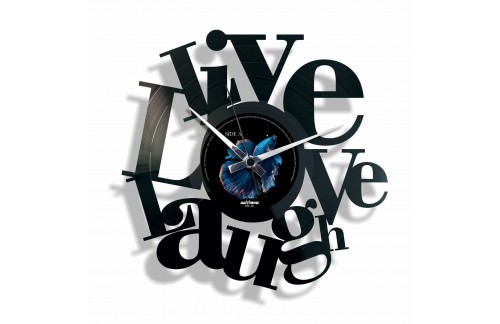 Zidni sat Disc-o-clock Live, Love, Laugh