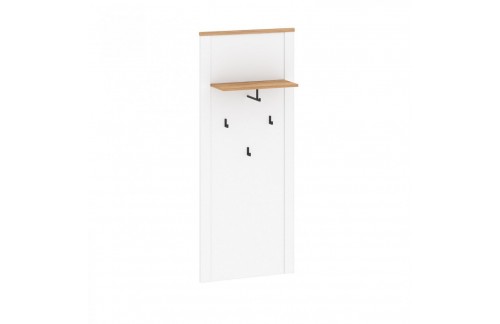 Zidni vješalica TEOLO 5 (bijela + hrast)