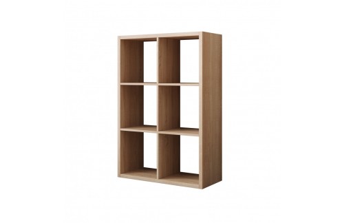 Zidna polica Cleo IV s 6 polica, hrast Sonoma
