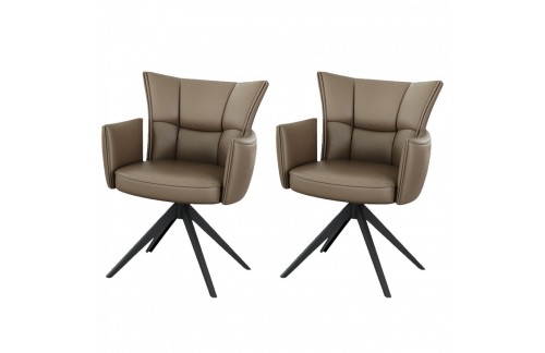 Stolica LEDER (smeđa)