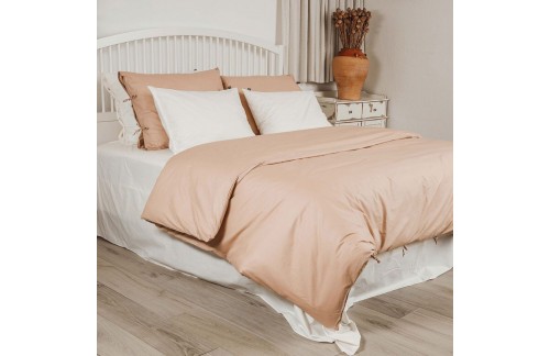 Posteljina s trakama Tia Organic - smeđa