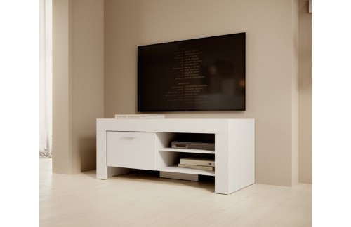 TV ormarić CESIRO s 1 vratima i ladicama - BIJELA