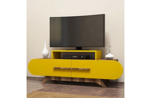 TV ormarić Gama (Orah/Žuta)