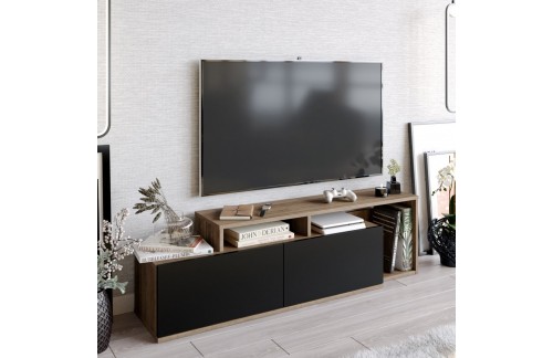 TV ormarić Haron (orah/crna)