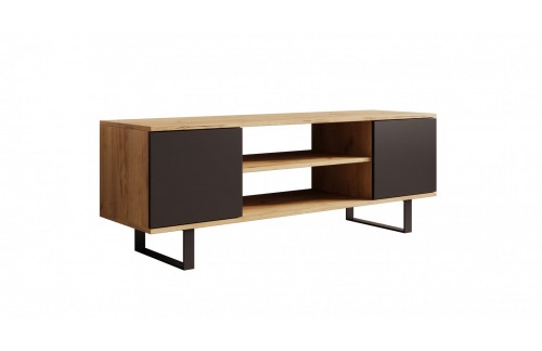 TV ormarić Lofter u hrastovom izgledu 135 cm - HRAST CRAFT-CRNA