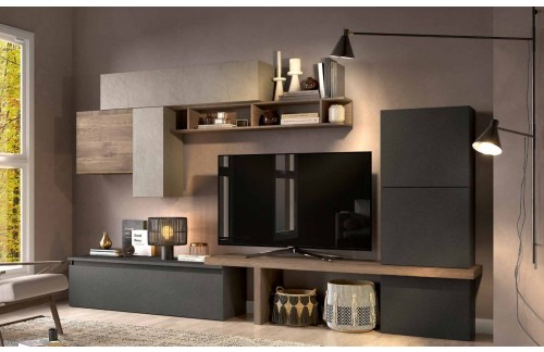 TV ormarić u glini, lavi i tamnom drvu INFINITY 2.0 900046-AGLVMR