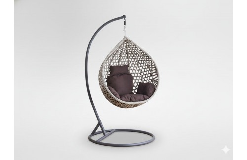 Viseća fotelja Biser S (siva/smeđa)