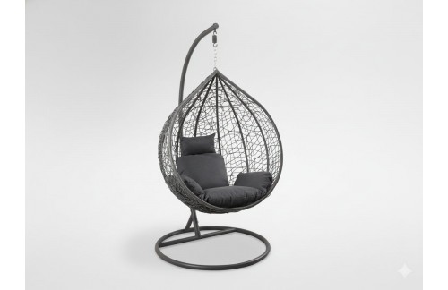 Viseća fotelja Jona L (tamno siva/siva)