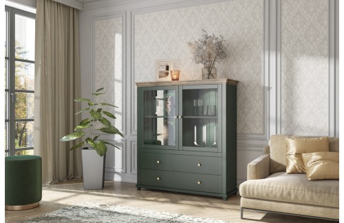 NISKA VITRINA EVORA - ZELENA