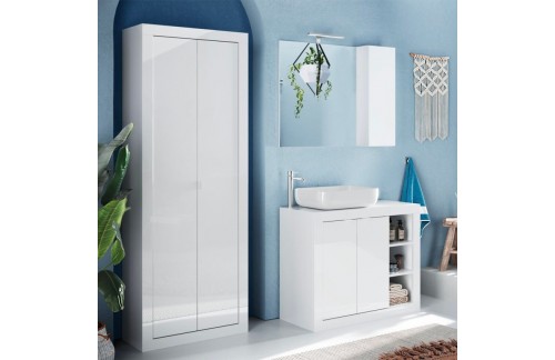 Visoki kupaonski ormar s 2 vrata 70x188 cm BASIC 439015-20