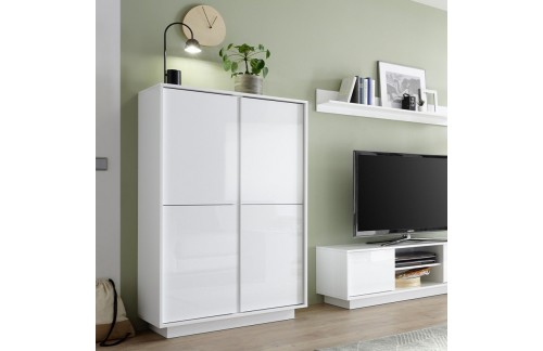 Visoka moderna komoda s 4 vrata, v145 cm - ICE 209000-04