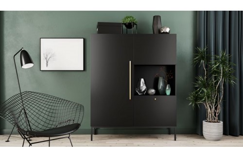 VITRINA LANZZI - CRNA MAT