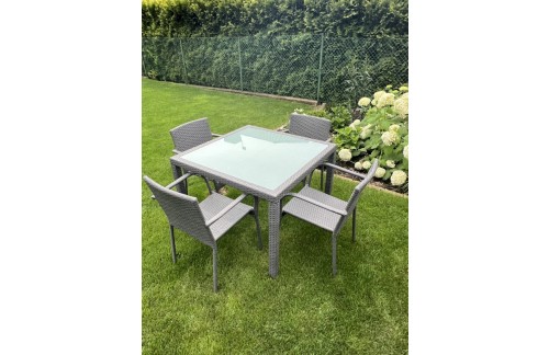 Vrtna blagovaonska garnitura ECCELLENTE (siva)