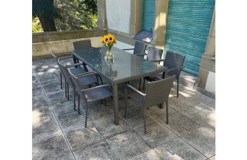 Vrtna blagovaonska garnitura SOTTILE (siva)