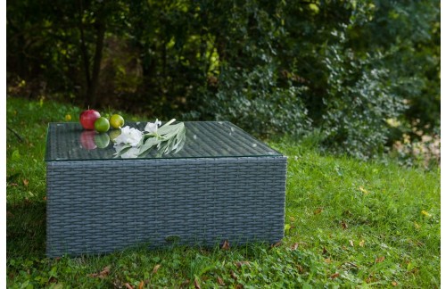 Vrtni stolić Zelora 70x70x30 cm (sivi)