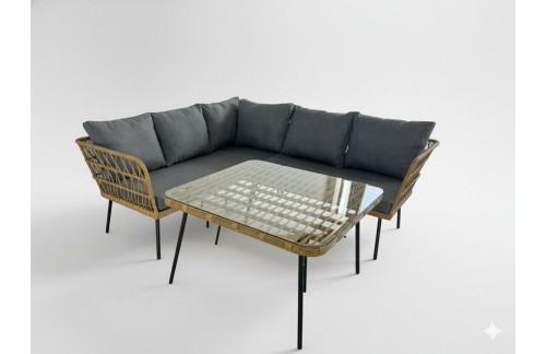 Vrtna kutna garnitura Narela (sivi)