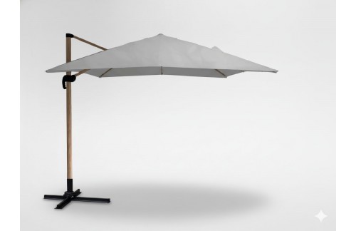 Vrtni suncobran Rina (siva, 3 x 3 m, s prevleko)