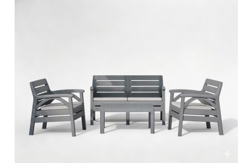 Vrtni set Santana (antracit/bež)