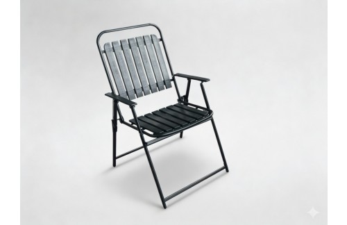 Vrtni stol Nika (zložljiv, crna)