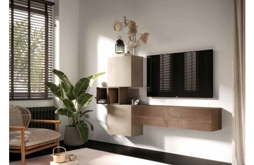 Zidna TV jedinica s modulima, duljina 222 cm, visina 175 cm - INFINITY 2.0 900053