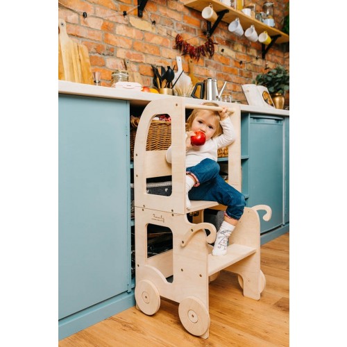 2V1 MONTESSORI STOLICA POMAGALO - MOTIV VOZ (NATUR)