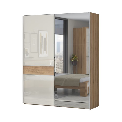 ORMAR SA KLIZNIM VRATIMA I OGLEDALOM  KALLA GALA 180 CM