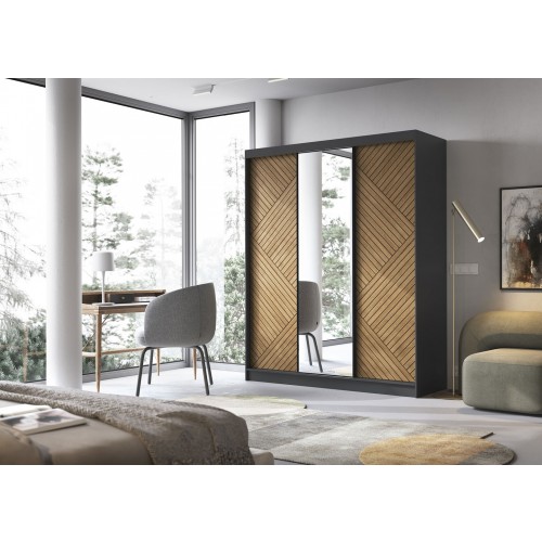 ORMAR S KLIZNIM VRATIMA I OGLEDALOM MARPHY - 180 CM