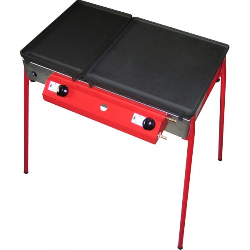 Plinski roštilj Gorenc, 65 x 40, ploča od lijevanog željeza, dva plamenika, s nogama