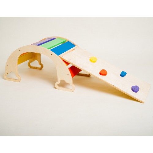 MONTESSORI LJULJAČKA SA ZIDOM ZA PENJANJE (VIŠE BOJA)