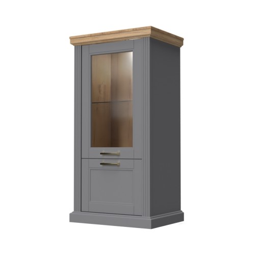 NISKA VITRINA RADDA TARA SA RASVJETOM -GRAFIT