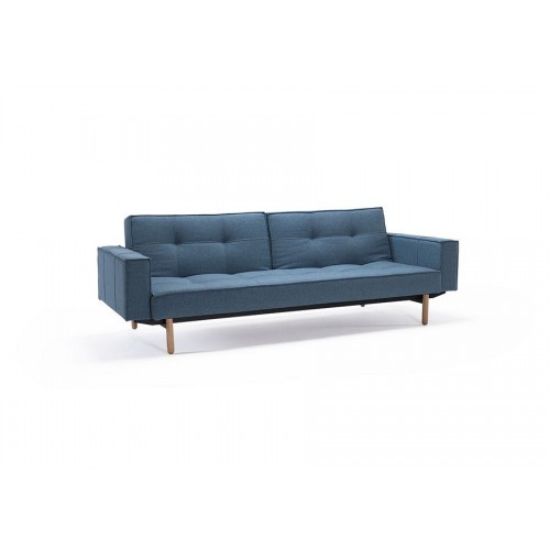 Kauč SPLITBACK SOFA BED s rukonaslonima i s svjetlo drvenim nogicama