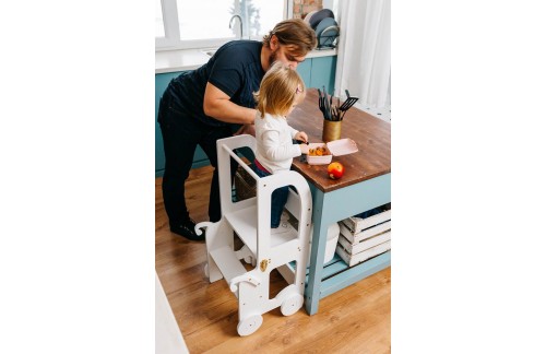 2V1 MONTESSORI STOLICA POMAGALO MOTIV VOZ-bijela