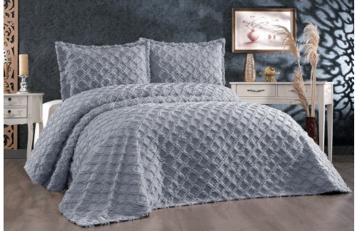POSTELJINA HAREM 240X260 CM - SIVA