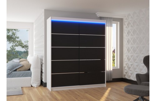 Klizni ormar SPECTRA s LED rasvjetom, 180 cm (više boja)