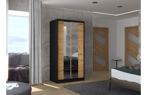 Klizni ormar s ogledalom DRAGONIS, 100 cm (više boja)