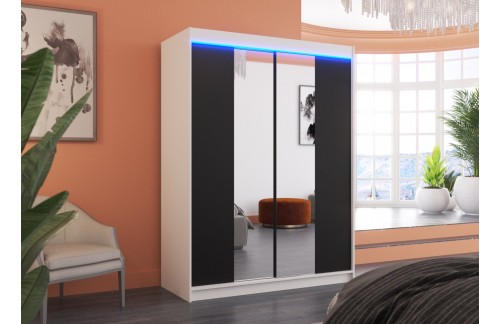 Klizni ormar s ogledalom FEVER 150 cm (više boja)