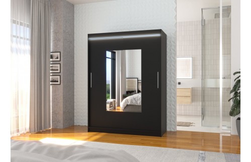 Klizni ormar s ogledalom i LED rasvjetom DORRIGO 150