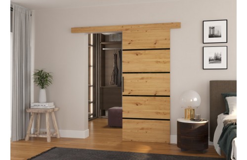 Klizna zidna vrata MUSCHU s ukrasnim detaljima 96 cm