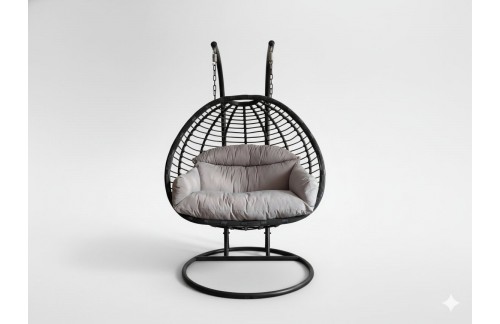 Dvosjed viseća fotelja Gaspar (siva)