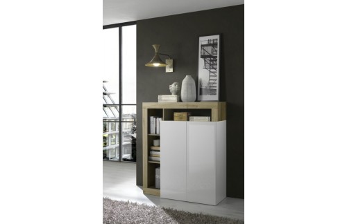 Elegantna bijela komoda s dvokrilnim vratima HAMBURG 209030-04K
