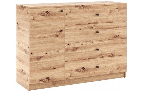 Elegantna komoda Evi I za spavaće i dnevne sobe - HRAST ARTISAN-HRAST